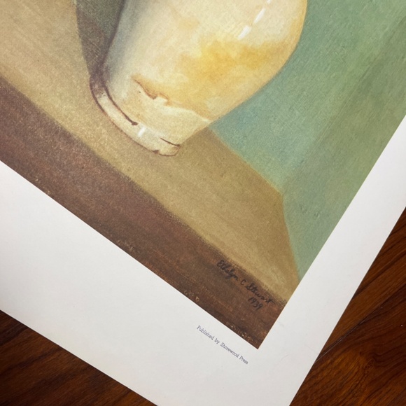 Vintage Large Lithograph Ethelyn C Stewart 1939 Masters 28x22 Art Autumn Summer - Picture 8 of 17